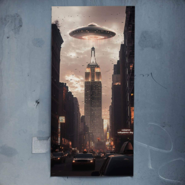 OVNI over new york - poster