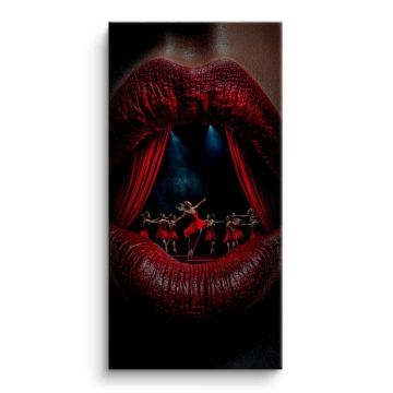 Labios rojo theater - cuadro en lienzo
