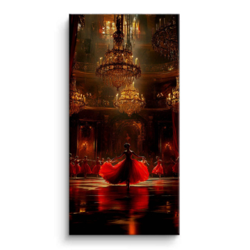 Golden Theater Ballet Canvas Art