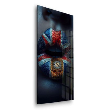 Labios big ben union jack - cuadro en vidrio acrílico