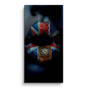 Labios big ben union jack - cuadro en lienzo