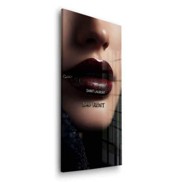 Dunkle Lippen inspiriert von Yves Saint Laurent - Acrylglasbild