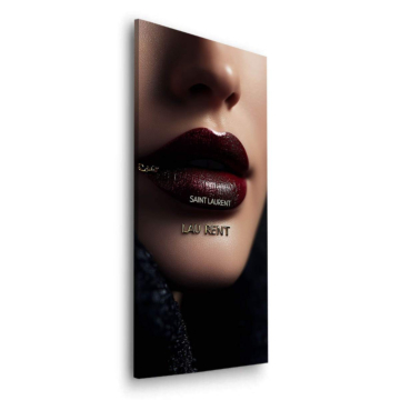 Lèvres sombre inspirées de Yves Saint Laurent - tableau Dibond mat
