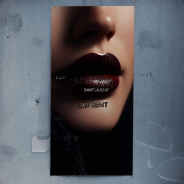 Dunkle Lippen inspiriert von Yves Saint Laurent - Poster