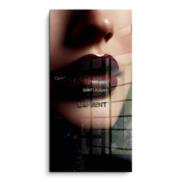 Dunkle Lippen inspiriert von Yves Saint Laurent - PVC-Bild glänzend