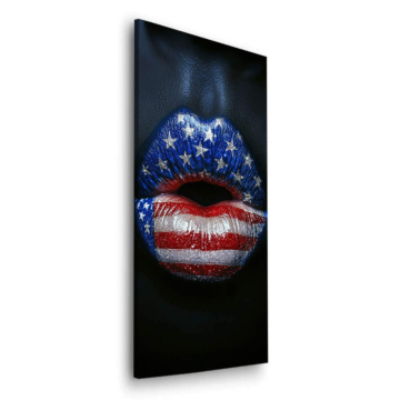 American Flag Lips Dibond Matt Art