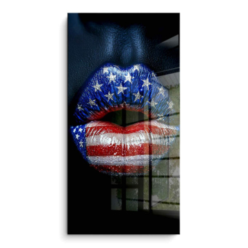 American Flag Lips PVC Gloss Art