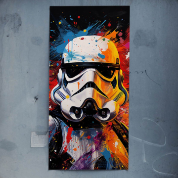 Stormtrooper Inspired Paint Splash Poster Art