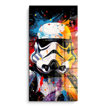 Farba rozbryzg inspirowany szturmowcem Star Wars - obraz na PVC z połyskiem