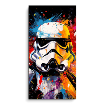 Farba rozbryzg inspirowany szturmowcem Star Wars - obraz na matowym PVC