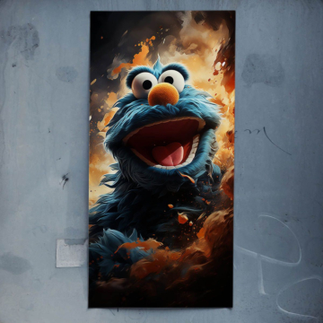 Cookie Monster Inspired Firestorm Poster Art