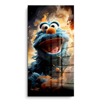 Cookie Monster Inspired Firestorm PVC Gloss Art