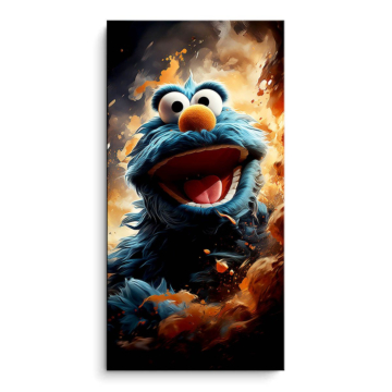 Firestorm inspirado en Cookie Monster - cuadro PVC mate