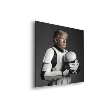 Portret inspirowany Donaldem Trumpem stormtrooper - obraz na dibondzie matowym