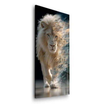 Majestätischer weißer Löwe - Acrylglasbild