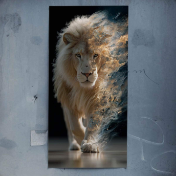 León blanco Majesty - póster