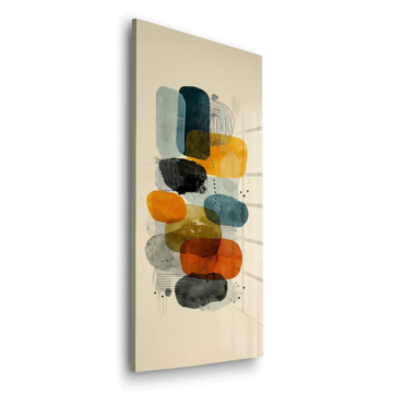 Farbenfrohe abstrakte Kieselsteine - Acrylglasbild