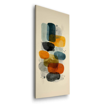 Galets abstraits colorés - tableau Dibond mat