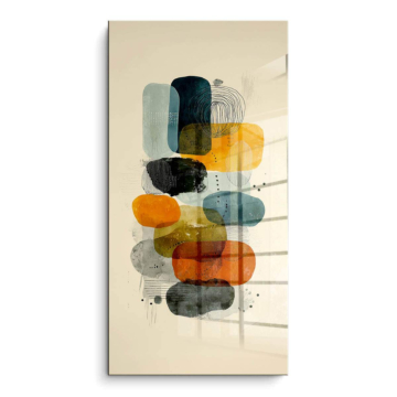 Farbenfrohe abstrakte Kieselsteine - PVC-Bild glänzend