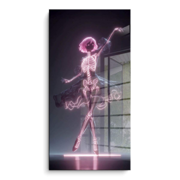 Neonowy szkielet Ballerina - obraz na PVC z połyskiem