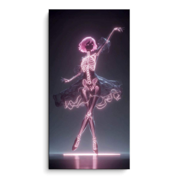 Neon Skeleton Ballerina PVC Matt Art