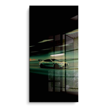 Bmw nuit bolide - tableau PVC brillant