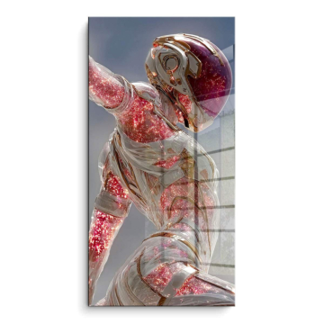 Farbenfrohes Astronautenporträt - PVC-Bild glänzend
