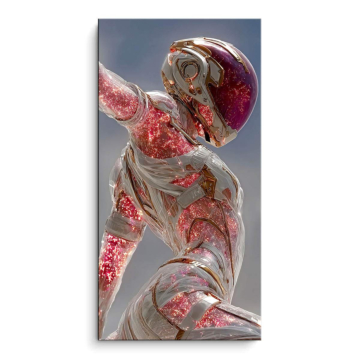 Portrait coloré d'astronaute - tableau PVC mat