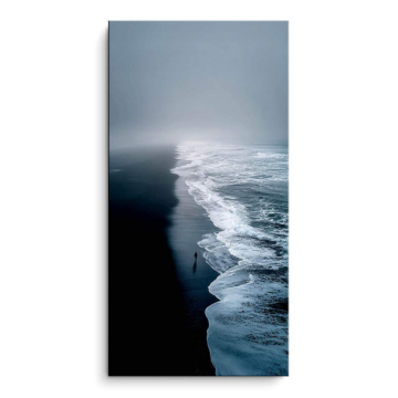 Brumoso océano Shore - cuadro PVC mate