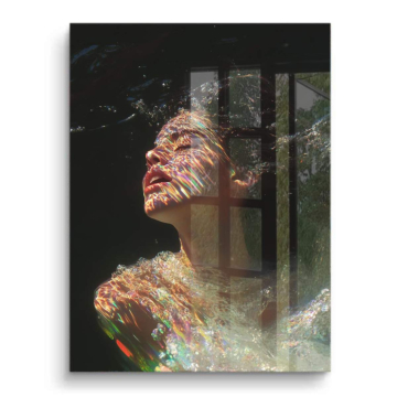 Schillernde Frau unter Wasser - PVC-Bild glänzend