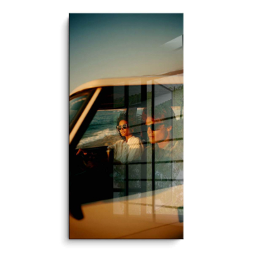 Ruta vintage playa - cuadro PVC brillante