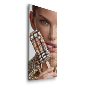 Luxury Jeweled Beauty Acrylic Glass Art