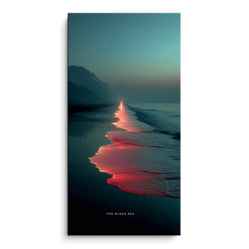 Schwarzes Meer bei Sonnenuntergang - PVC-Bild matt