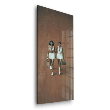 Twin Tennis Girls Acrylic Glass Art