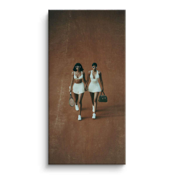 Twin Tennis Girls Canvas Art