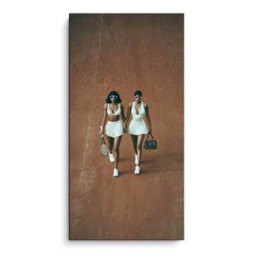 Twin Tennis Girls PVC Matt Art