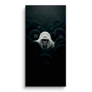 Porträt eines Alpha-Gorillas - Leinwandbild