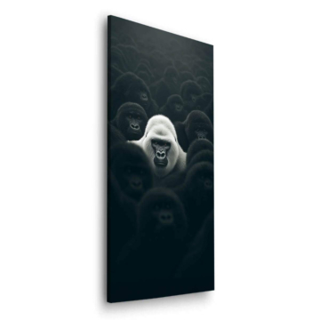 Portrait de gorille alpha - tableau Dibond mat