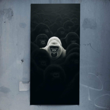 Porträt eines Alpha-Gorillas - Poster