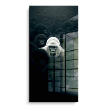 Alpha Gorilla Portrait PVC Gloss Art