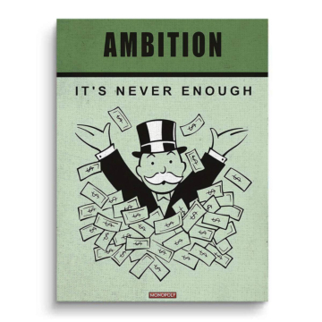 Monopoly Inspired Ambition Poster Canvas Art