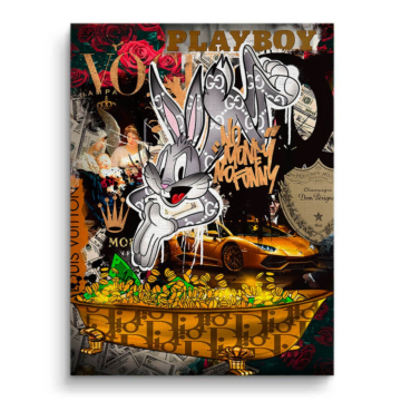Bugs Bunny Inspired Wealth Fame Canvas Art