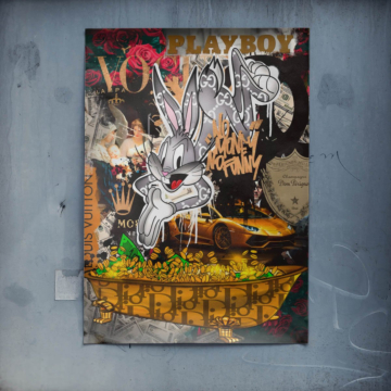 Reichtum Fame inspiriert von Bugs Bunny - Poster