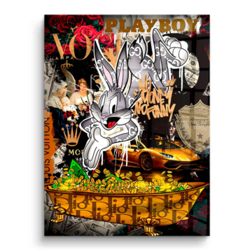 Reichtum Fame inspiriert von Bugs Bunny - PVC-Bild glänzend