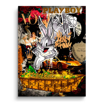 Riqueza Fame inspirado en Bugs Bunny - cuadro PVC mate