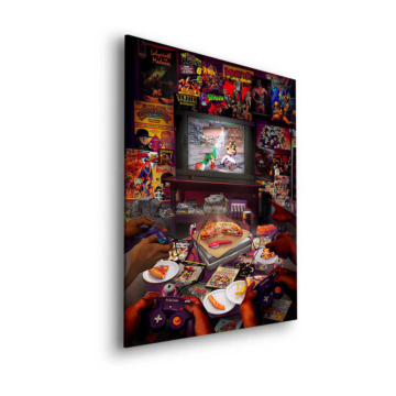 Retro Gaming Room - cuadro Dibond mate