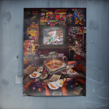 Retro Gaming Room - póster