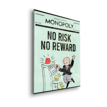 Monopoly Inspired Risk Reward Acrylic Glass Art