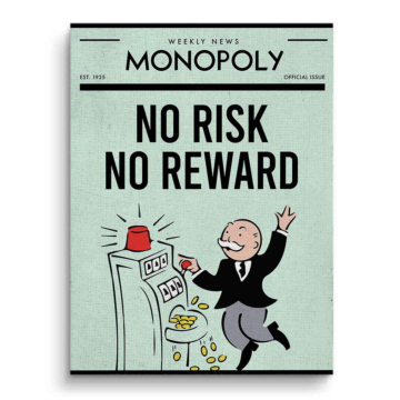 Monopoly Inspired Risk Reward Canvas Art