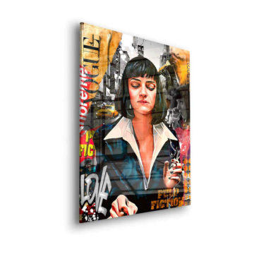 Mia Wallace inspirado en Pulp Fiction - cuadro en vidrio acrílico